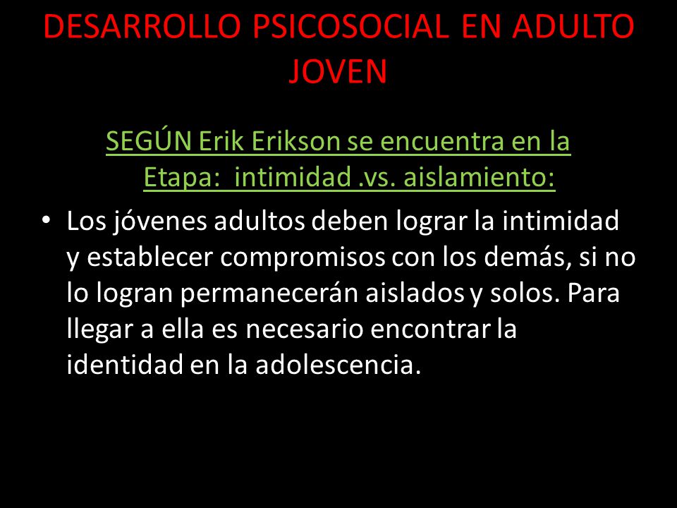 ADULTO adultez joven y adultez intermedia ppt descargar